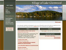 Tablet Screenshot of lakeglenwood.org